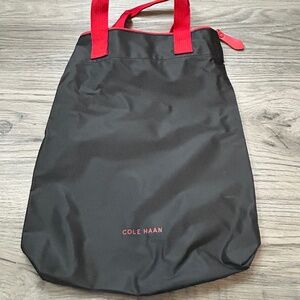 Cole Haan Black with Red Trim Zippered Tote